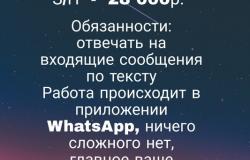 Предлагаю работу : Менеджер WhatsApp в Бахчисарае - объявление №1150234