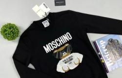 Мужской черный свитшот Moschino лого вышивка S (46 в Москве - объявление №1291915
