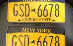 Автомобильные номера New York 2 шт в Екатеринбурге - объявление №1365142