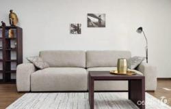 Прямой раскладной светлый диван в Твери - объявление №1372297