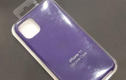 Силиконовый чехол на iPhone 11 фиолетовый в Омске - объявление №1385696