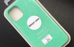 Силиконовый чехол на iPhone 12 mini бирюзовый в Омске - объявление №1385764