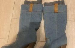 Сапоги джинсовые 37 размер в Рязани - объявление №1522347