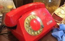 Старый телефон Чехословакия красный в Краснодаре - объявление №1627903
