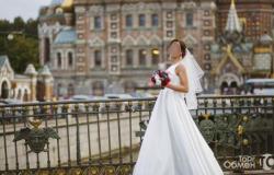 Атласное свадебное платье А силуэт в Санкт-Петербурге - объявление №1656737