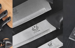Продам: Набор кухонных ножей «Энеолит», 3 предмета, лезвие 8,5/17/20 см, цвет чёрный  в Томске - объявление №166343