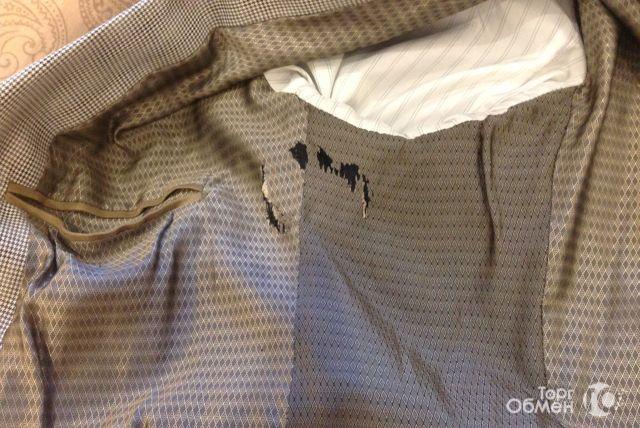 Пиджак серый размер 62/176 со вставками на локтях - Фото 2