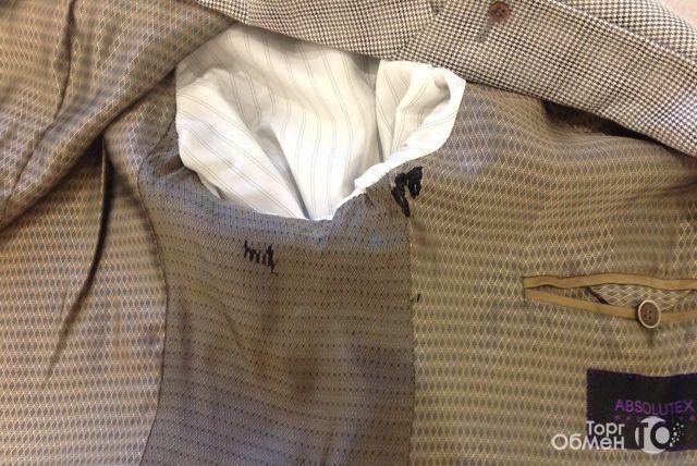 Пиджак серый размер 62/176 со вставками на локтях - Фото 3
