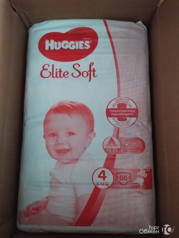 Продам памперсы Huggies Elite Soft от 8-14 кг.  - Фото 1