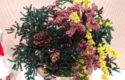 Цветы из бисера, ёлка, подарок на 8 марта в Перми - объявление №1918813