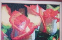 Картина розы. стразами готовая в Туле - объявление №1920522