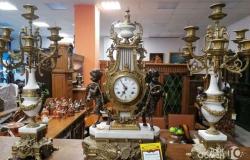Часы с канделябрами, старинные в Санкт-Петербурге - объявление №1961510