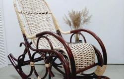 Кресло качалка плетеное с подножкой в Челябинске - объявление №1962543