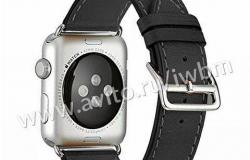Ремешок кожаный для Apple Watch 38/40/41 черный в Новосибирске - объявление №1962586