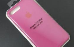 Силиконовый чехол на iPhone 7 / 8 plus тёмно-розов в Омске - объявление №1962990