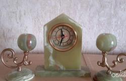 Настольные часы и два подсвечника. Оникс в Балашихе - объявление №1979567