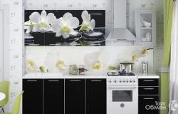 Кухонный гарнитур лдсп 2м Орхидея/черная в Калуге - объявление №2014988