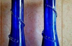 Оригинальные парные вазы. Кобальтовое стекло в Ярославле - объявление №2025163