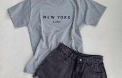 Новые джинсовые шорты+футболка р.44-46 в Уфе - объявление №2083780