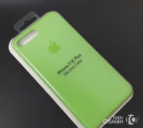 Силиконовый чехол на iPhone 7 / 8 plus зелёный - Фото 1