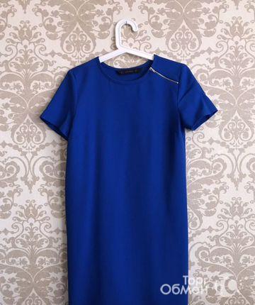 Платье синее Zara в идеальном состоянии - Фото 2
