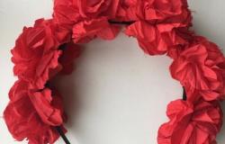 Продам: Ободок на волосы в стиле dolce&gabbana красный цветы розы украшение бижутерия аксессуары в Москве - объявление №2089628