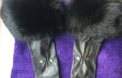 Продам: Перчатки новые versace италия кожа черные мех лиса песец двойной размер 7 7,5 44 46 s m в Москве - объявление №212207